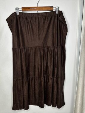 Double Take 3X Dark Brown Skirt
